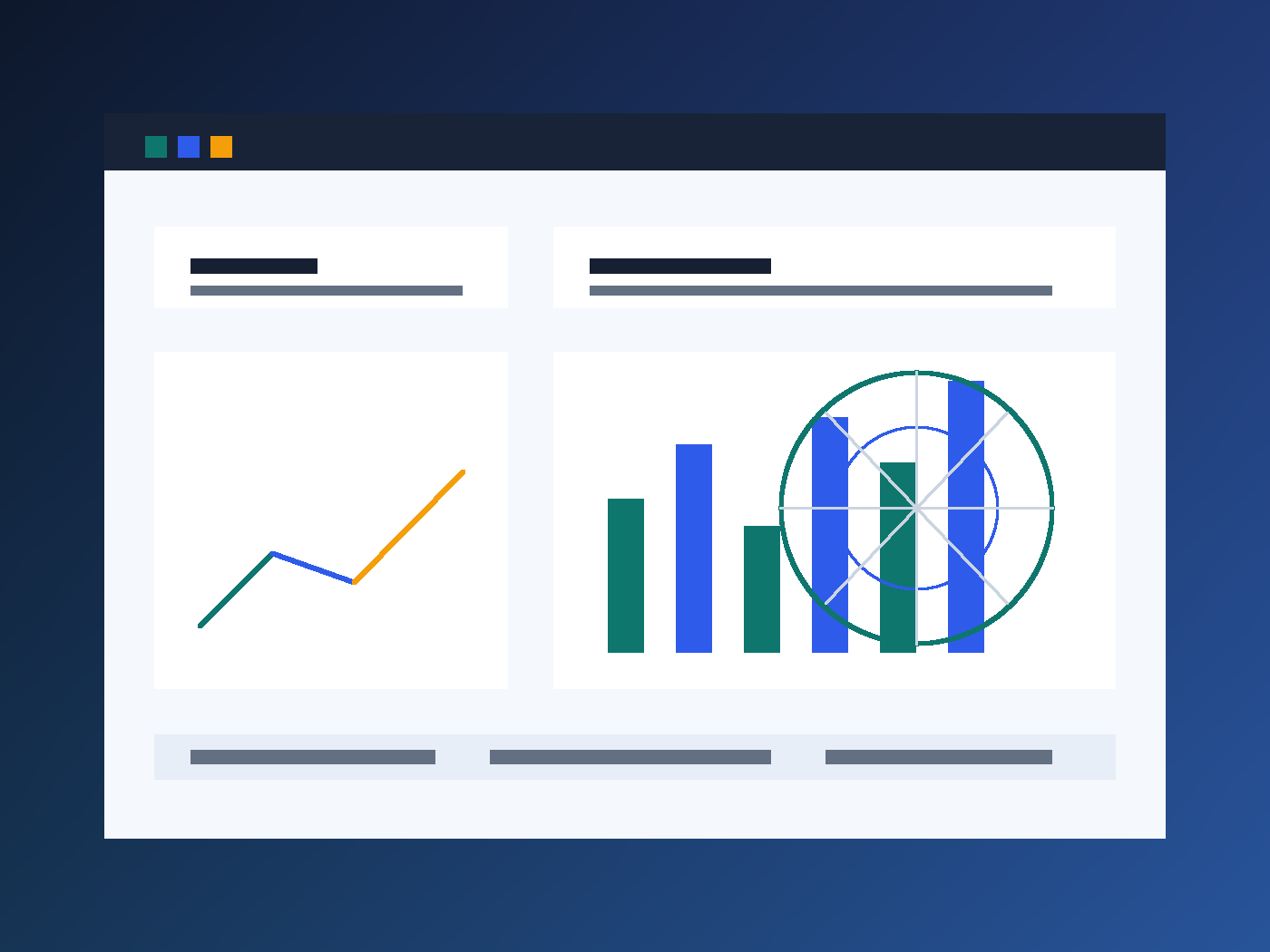 AI token service dashboard visual